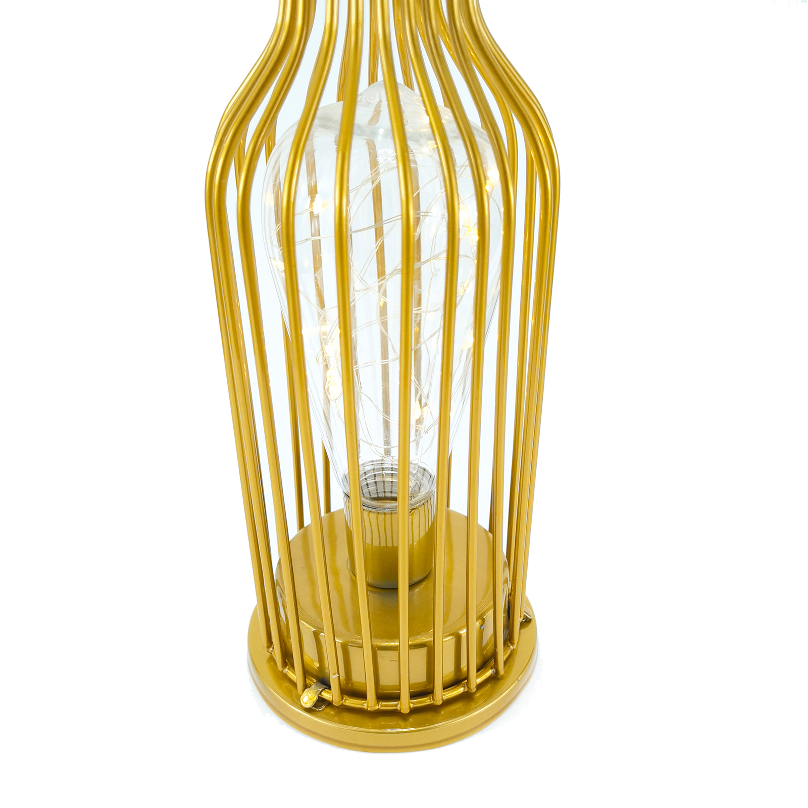 Wine Bottle Ornament Lamp Gold Decorative Night Light Bar Study Beside