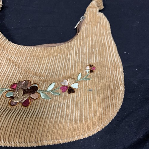 Vintage Disneyland Resorts Purse Minnie Mouse Corduroy Hobo Handbag Rare KG - Picture 2 of 12