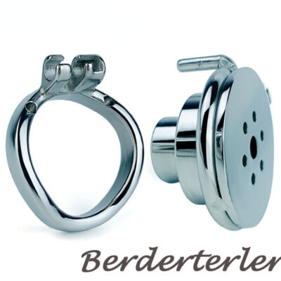 Sissy Flat Lock Metal Chastity Cage With Cage Chastity Belt For Stainless Steel