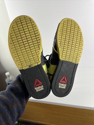 Reebok 600501 Crossfit CF74 Power Lifting Weight Black Yellow Mens