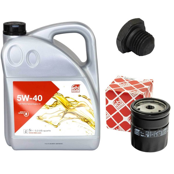MotoröL Set 5W-40 5 Liter + ÖLfilter + Schraube FüR Opel Omega B Vectra B Sintra-image