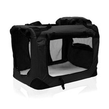 AVC Soft Fabric Pet Dog Cat Puppy Carrier Large Transport Bag Black + Warranty