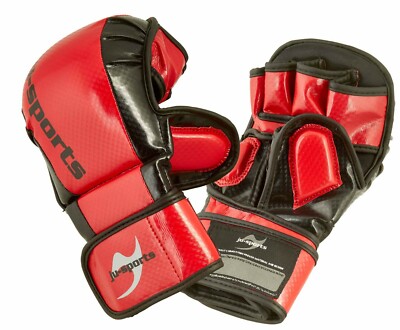 Ju-Sports MMA - Allkampf Sparring Handschuh Carbon rot - Freefight Gloves
