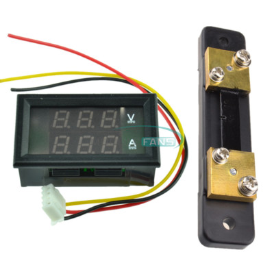 Digital LCD Current Power Meter Ammeter Voltmeter 50A 75mV Shunt Resistor Shunt