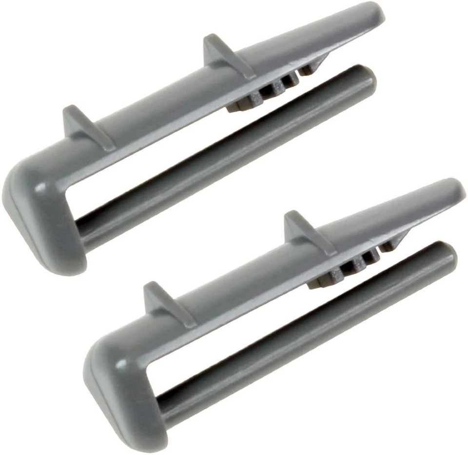 2x Clips de tapa de riel trasero para cesta superior para lavavajillas Beko