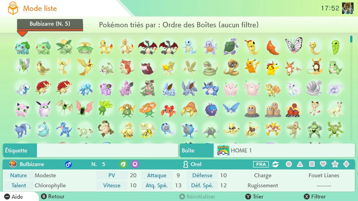 Pokemon Home Pokedex complet / Épée et Bouclier : 960 pokemon