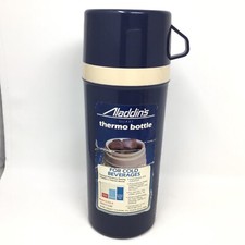 Vintage 1991 Aladdin’s Thermo Bottle Blue for Cold Beverages made in USA