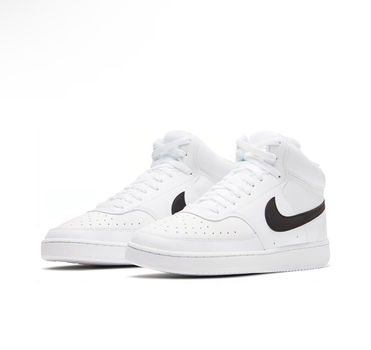 New NIKE COURT VISION MID MEN'S CD5466-101 White/Black Shoes | eBay