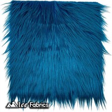Ice Fabrics Pre Cut Faux Fur Fabric Square Teal Fur Material