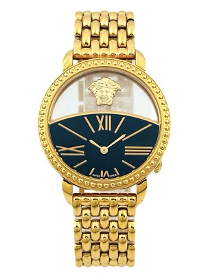 Versace KRIOS Women 93Q80D08CS080 Black enamel dial IPRG 4N Case