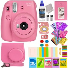 Fujifilm Instax Mini 9 Instant Camera Pink Accessory Kit-Flamingo Pink Camera