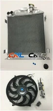 3row ALUMINUM RADIATOR & Fan for FORD 1932 HI-BOY CHEVY ENGINE HOTROD 570mm high