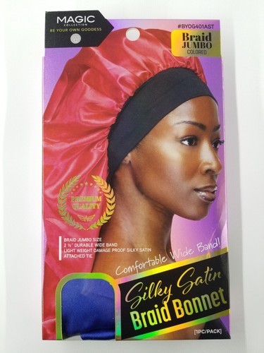 Magic Wide Band Silky Satin Hair Braid Bonnet Cap Jumbo - Bild 38 von 41