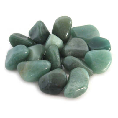 Green Aventurine - Package of 3 Tumbled Stones w/ Info Card NEW