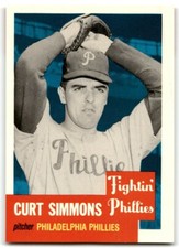 1991 TOPPS ARCHIVES 1953 CURT SIMMONS PHILADELPHIA PHILLIES #318