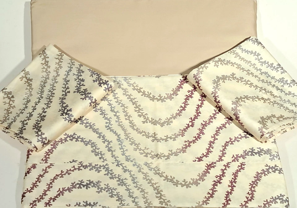 Completo letto lenzuolo matrimoniale con Angoli, Palm Beach pregiato raso cotone - Immagine 3 di 4