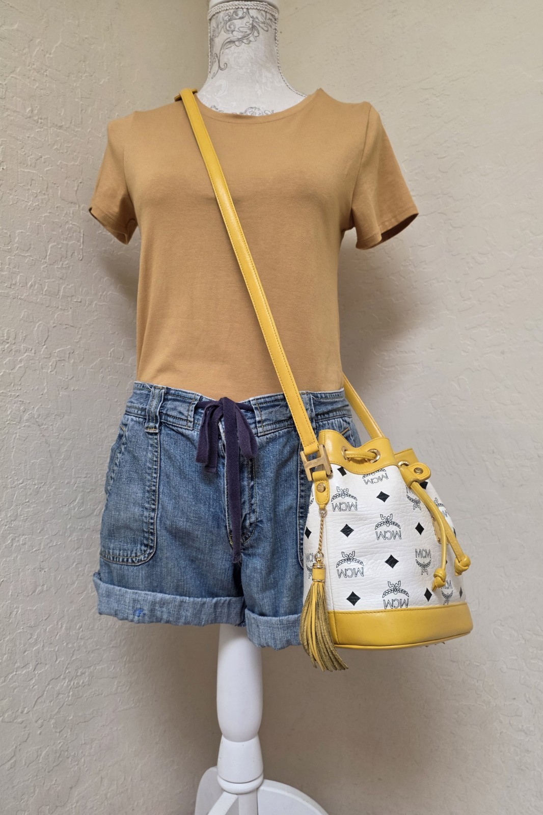 MCM Small Bucket Drawstring Crossbody Bag AUTHENTIC — image 4