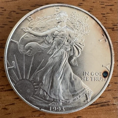 1993 WALKING LIBERTY AMERICAN EAGLE FINE SILVER DOLLAR COIN 1oz.