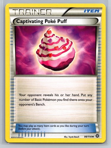 Captivating Poke Puff 99/114 XY Steam Siege Uncommon Trainer