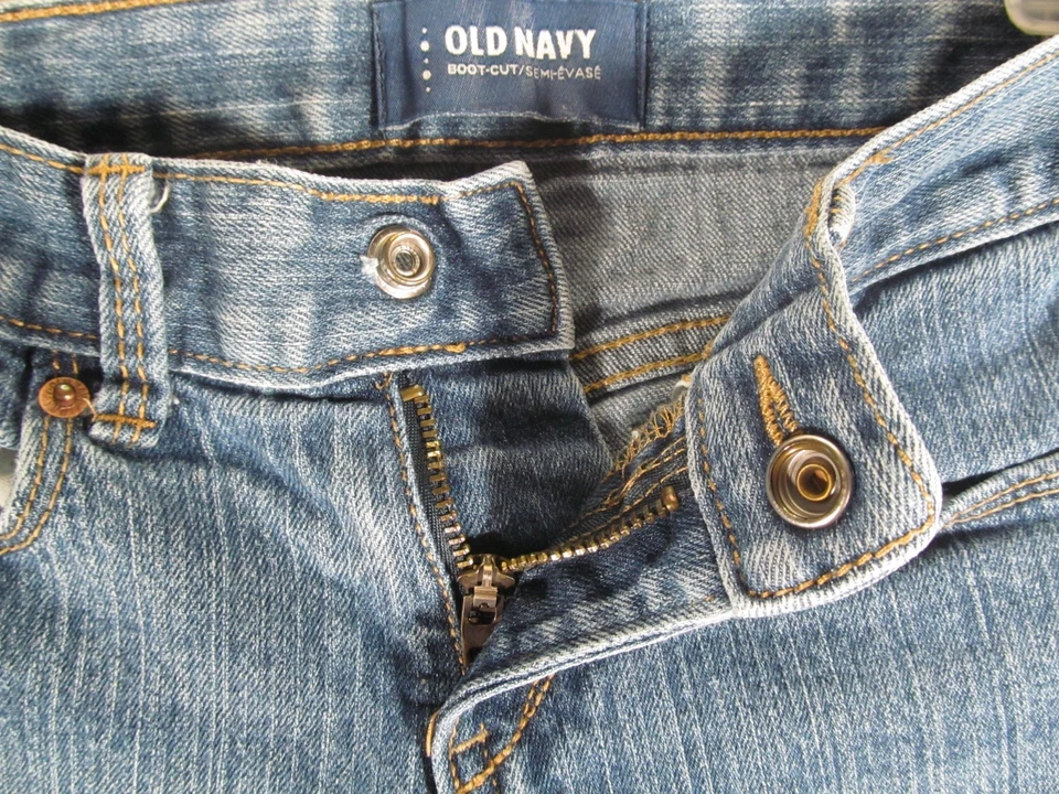 Old Navy  Unisex Children's Straight Blue Jeans Size 8 Boot Cut - Image 4 of 4