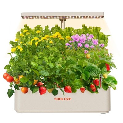 Hydroponics Growing System Kit 12 Pods, 24W Grow Light Indoor Garden, 4L Wate...