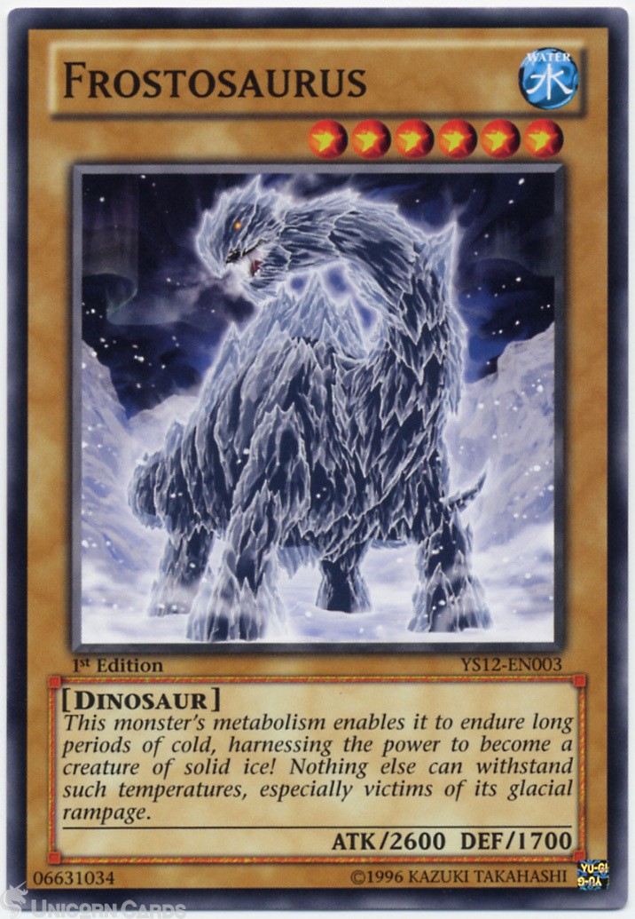 YS12-EN003 Frostosaurus 1st Edition Mint YuGiOh Card