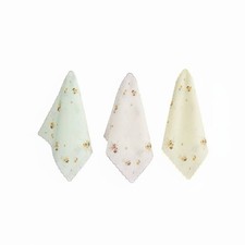 3 St&uuml;cke Damen Taschentuch mit Blumenmuster weich und hautfreundlich