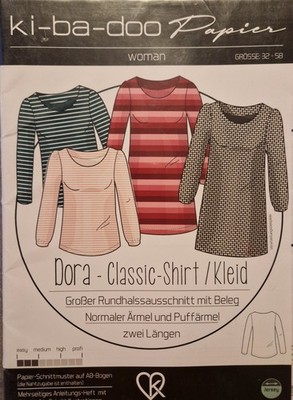 PAPIERSCHNITTMUSTER/ NÄHANLEITUNG - Kibadoo Classic-Shirt/Kleid Dora - Gr. 32-58