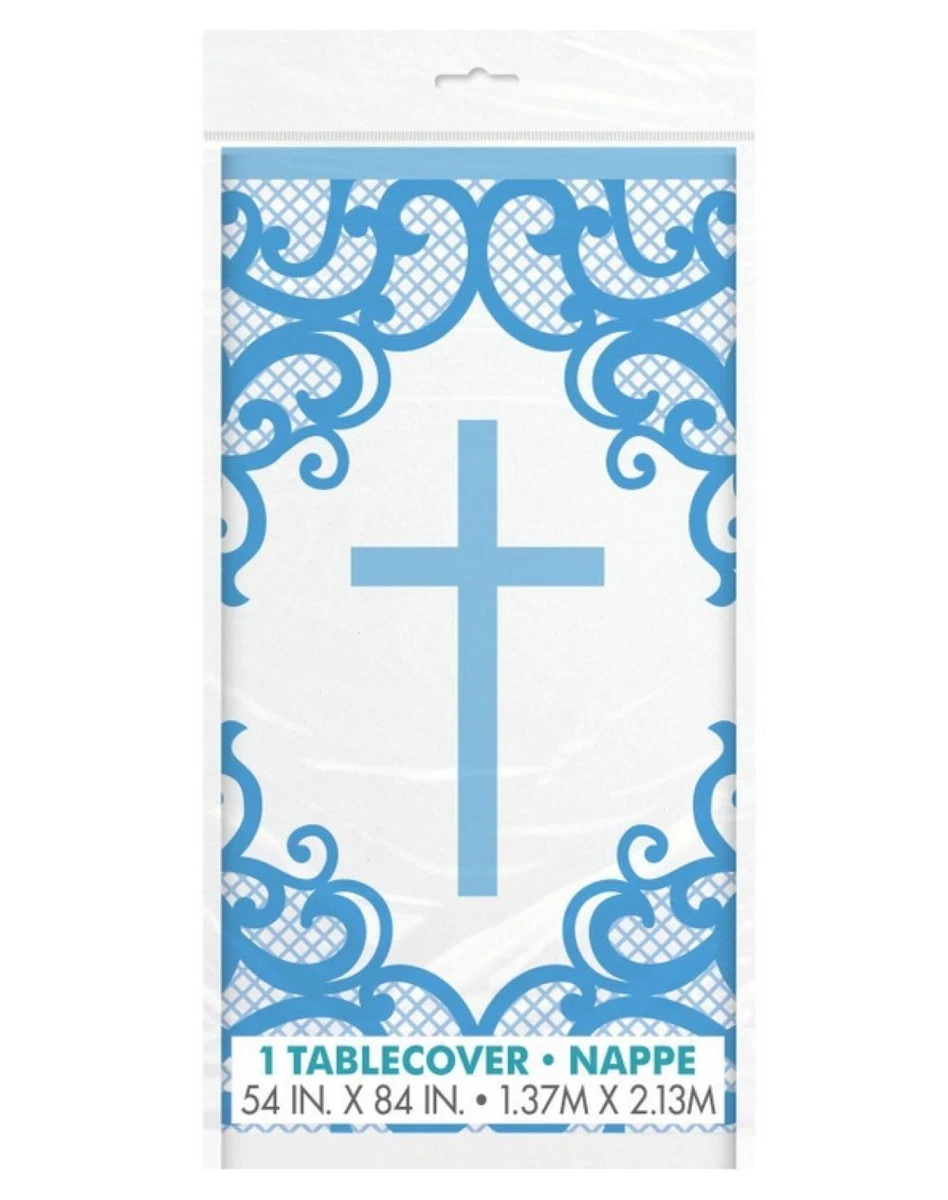 Tovaglioli Comunione Cresima Pesce – 20 Pezzi Bianco E Blu Con Scritta Tedesca E Adesivi - 2