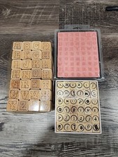 Rubber Craft Stamps Alphabet Lot 3 Sets.