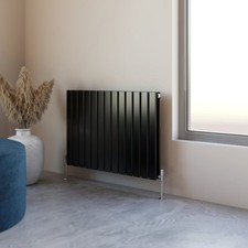 Black Designer Flat Panel Radiator Horizontal Vertical Central Heating Rads