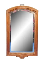 Antique Arched Domed Top Beveled Mahognay Wall Vanity Dresser Mirror 29"