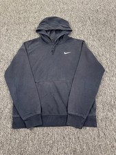 Nike Hoodie Men Medium Navy Blue Sportswear Club Fleece Pullover Sweatshirt