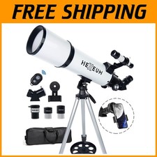 80mm Aperture Refracting Telescope with Multiple Accessories