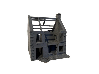 28 mm Ruiniertes Schutthaus Tabletop Gelände Wargaming Gebäude zerstört