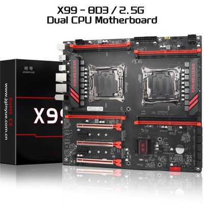 X99-8D3/2.5G Dual CPU Motherboard Intel LGA 2011-3, 8xDDR3 Slots 256G(32Gx8)