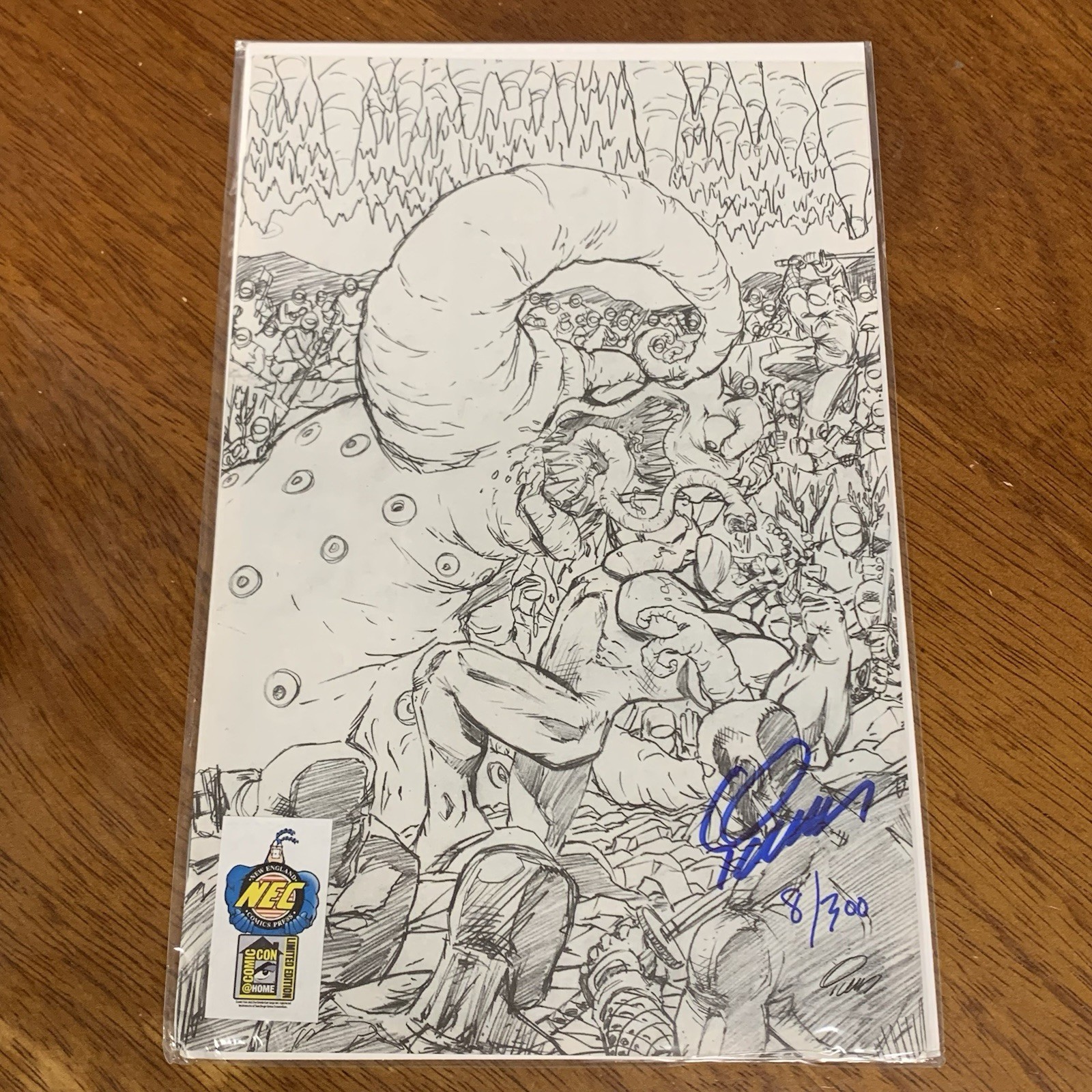 The Tick SDCC 2020 Exclusive Auto Signed Variant Cover San Diego Comic Con 8/300