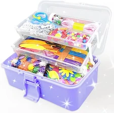 VLUSSO 3000Pcs Arts and Crafts Supplies for Kids Girls 8-12 Craft Kit with Pipe 