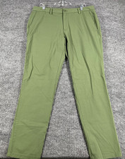 Vineyard Vines OTG On the Go Performance Pants Mens 36x32 Green Chino Golf Beach