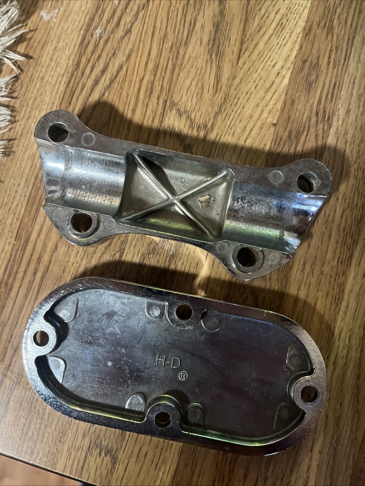 Harley-Davidson Handlebar Top Clamp Riser Chrome + A Cover? | eBay