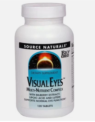 Source Naturals Visual Eyes Multi-Nutrient Complex -- 120 Tablets. BB 02/2026