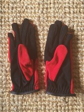 Reithandschuhe Kinder Größe 12 rot-schwarz