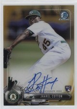2017 Bowman Chrome Rookie Gold Refractor 38/50 Jharel Cotton #CRA-JCO Auto 5w7