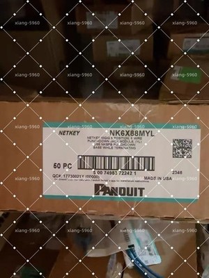 Panduit NK6X88MYL Cat-6A Punchdown Keystone Jack Module UTP RJ45 YellowBox of 50