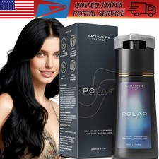 200ML Polar Hair Dye Shampoo, Color Shampoo Hair Dye for Women  Men Black 
