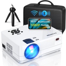 Native 1080P Projector with WiFi and Two-Way Bluetooth