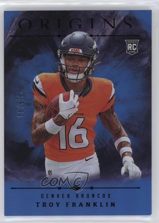 2024 Panini Origins Rookies Holo Blue 28/99 Troy Franklin #113 Rookie RC 07qd
