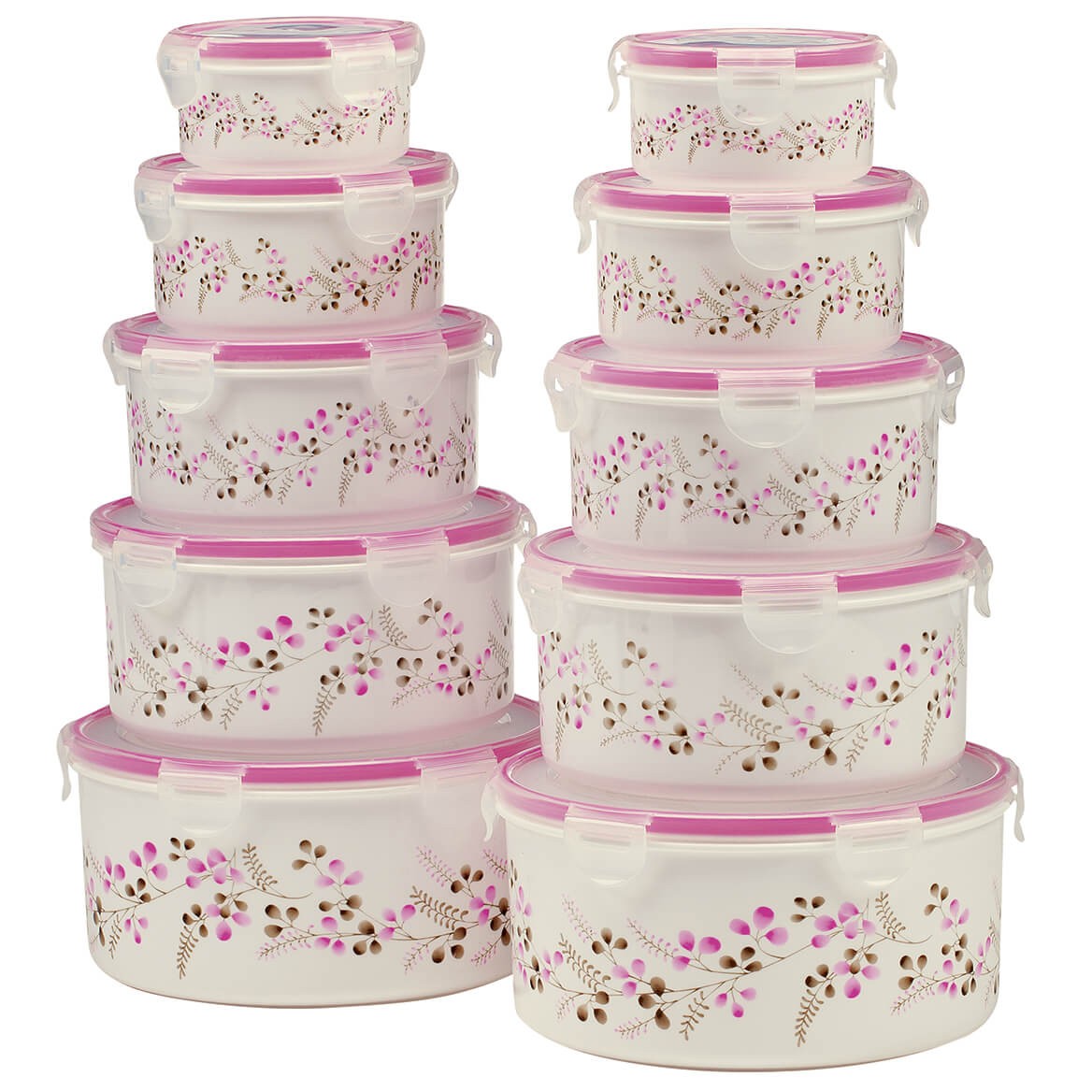 Floral Food Storage Containers Set BPA-Free