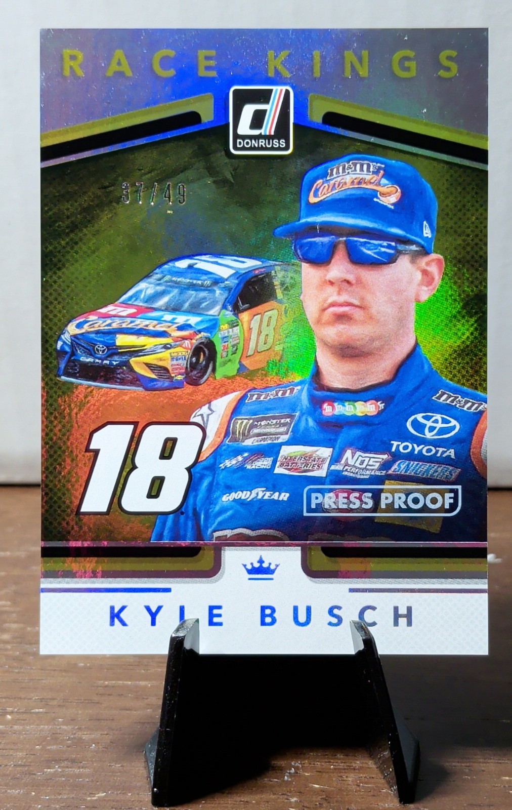 2018 Panini Donruss - Kyle Busch 37/49 - Race Kings - Press Proof #14