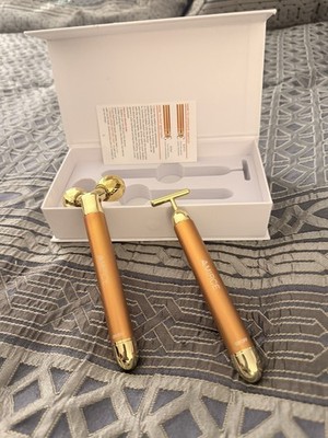 Electric Facial Roller Massager Kit with 3D and T Shape Design for Skin Care